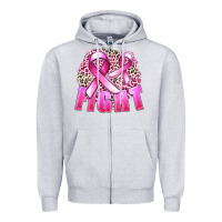 Heather Grey fight cancer Zipper Hoodie - FaDigitalArtStudio