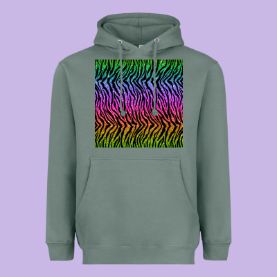 Tiger Glitter Seamless Pattern Heavyweight Hoodie Designed By Bundleandbundleshop