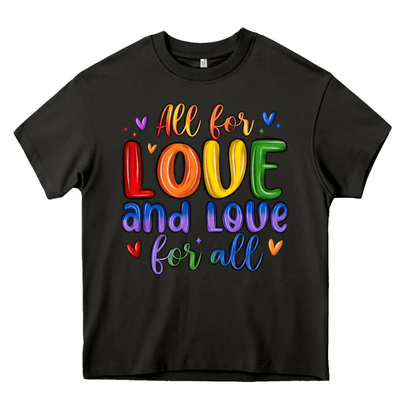 All For Love And Love For All Heavy Core Tee by MaliasSmallBusiness | Teevron
