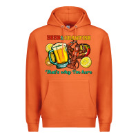 Carrot Beer&crawfish that's why i'm here Premium Hoodie - FaDigitalArtStudio