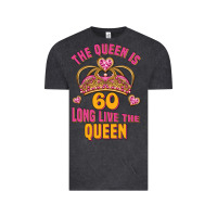Vintage Black the queen is 60 long live the queen Vintage Tee - Jasminsmagicworld
