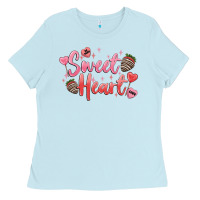 Baby Blue sweet heart Ladies Tee - MaliasSmallBusiness