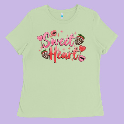 Sweet Heart Ladies Tee Designed By Maliassmallbusiness