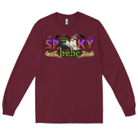 Burgundy spooky babe halloween Long Sleeve Tee - NancyCooperArtShop
