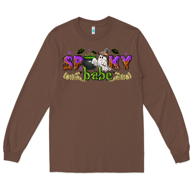 Spooky Babe Halloween Long Sleeve Tee by NancyCooperArtShop | Teevron