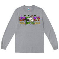 Heather Grey spooky babe halloween Long Sleeve Tee - NancyCooperArtShop