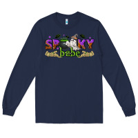 Navy spooky babe halloween Long Sleeve Tee - NancyCooperArtShop