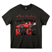 Asphalt you make my heart race valentine's day Heavy Core Tee - MaliasSmallBusiness