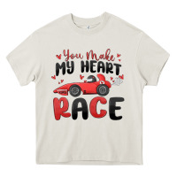 Cream you make my heart race valentine's day Heavy Core Tee - MaliasSmallBusiness