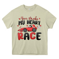 Mossy you make my heart race valentine's day Heavy Core Tee - MaliasSmallBusiness