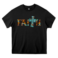 Black faith thanksgiving cross Heavy Core Tee - AdoDesignShop