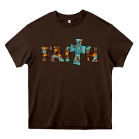Chocolate Brown faith thanksgiving cross Heavy Core Tee - AdoDesignShop