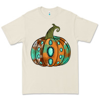 Bone Western cowhide turquoise pumpkin Premium Tee - NancyCooperArtShop