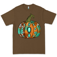 Cacao Western cowhide turquoise pumpkin Premium Tee - NancyCooperArtShop