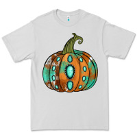 Dove Grey Western cowhide turquoise pumpkin Premium Tee - NancyCooperArtShop