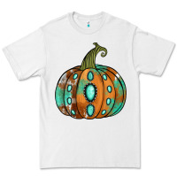 White Western cowhide turquoise pumpkin Premium Tee - NancyCooperArtShop