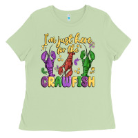 Matcha i'm just here for the crawfish Ladies Tee - MaliasSmallBusiness
