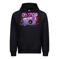 Black Oh Snap Urban Hoodie - CowhideDigitalArt