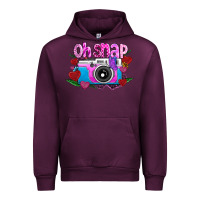 Mauve Wine Oh Snap Urban Hoodie - CowhideDigitalArt