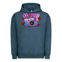 Pigment Midnight Navy Oh Snap Urban Hoodie - CowhideDigitalArt