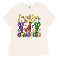 Bone i'm just here for the crawfish Ladies Tee - MaliasSmallBusiness