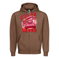 Chestnut Call me never Zipper Hoodie - FaDigitalArtStudio