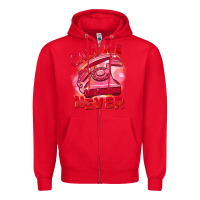 Red Call me never Zipper Hoodie - FaDigitalArtStudio