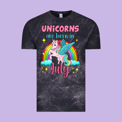 Unicorns Are Born In July Vintage Tee Designed By Jasminsmagicworld