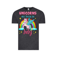 Vintage Black unicorns are born in july Vintage Tee - Jasminsmagicworld