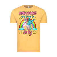 Vintage Mustard unicorns are born in july Vintage Tee - Jasminsmagicworld