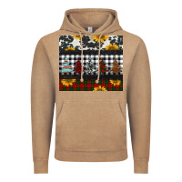 Vintage Coffee christmas trees and sunflowers Vintage Hoodie - Jasminsmagicworld