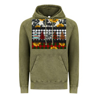 Vintage Olive christmas trees and sunflowers Vintage Hoodie - Jasminsmagicworld
