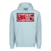 Blue Mist Pink Love Kiss Valentine's Day Premium Hoodie - RanaPortraitStore