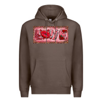 Coffee Pink Love Kiss Valentine's Day Premium Hoodie - RanaPortraitStore