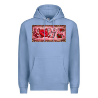 Colony Blue Pink Love Kiss Valentine's Day Premium Hoodie - RanaPortraitStore
