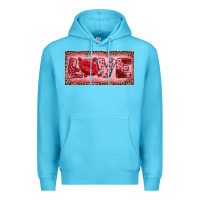 Ocean Blue Pink Love Kiss Valentine's Day Premium Hoodie - RanaPortraitStore