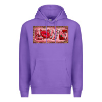 Pink Love Kiss Valentine's Day Premium Hoodie | Teevron