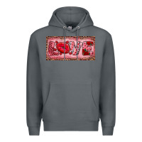 Rock Pink Love Kiss Valentine's Day Premium Hoodie - RanaPortraitStore