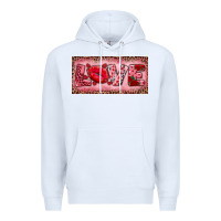 White Pink Love Kiss Valentine's Day Premium Hoodie - RanaPortraitStore