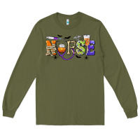 Army Green Halloween Nurse Long Sleeve Tee - texasbilliewilder