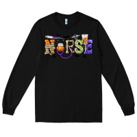 Black Halloween Nurse Long Sleeve Tee - texasbilliewilder
