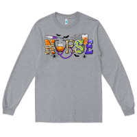 Heather Grey Halloween Nurse Long Sleeve Tee - texasbilliewilder