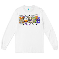 White Halloween Nurse Long Sleeve Tee - texasbilliewilder