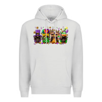 Dove Grey Mardi Gras afro gnomies Premium Hoodie - FaDigitalArtStudio
