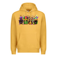 Mustard Mardi Gras afro gnomies Premium Hoodie - FaDigitalArtStudio