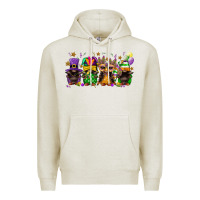 Oatmeal Heather Mardi Gras afro gnomies Premium Hoodie - FaDigitalArtStudio