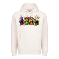 Pale Pink Mardi Gras afro gnomies Premium Hoodie - FaDigitalArtStudio