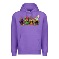 Purple Mardi Gras afro gnomies Premium Hoodie - FaDigitalArtStudio