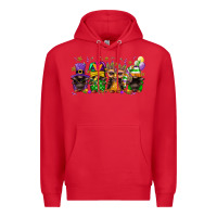 Red Mardi Gras afro gnomies Premium Hoodie - FaDigitalArtStudio