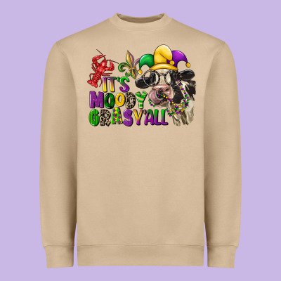 Its Moody Gras Yall Heavyweight Sweatshirt Designed By Cowgirlartshop